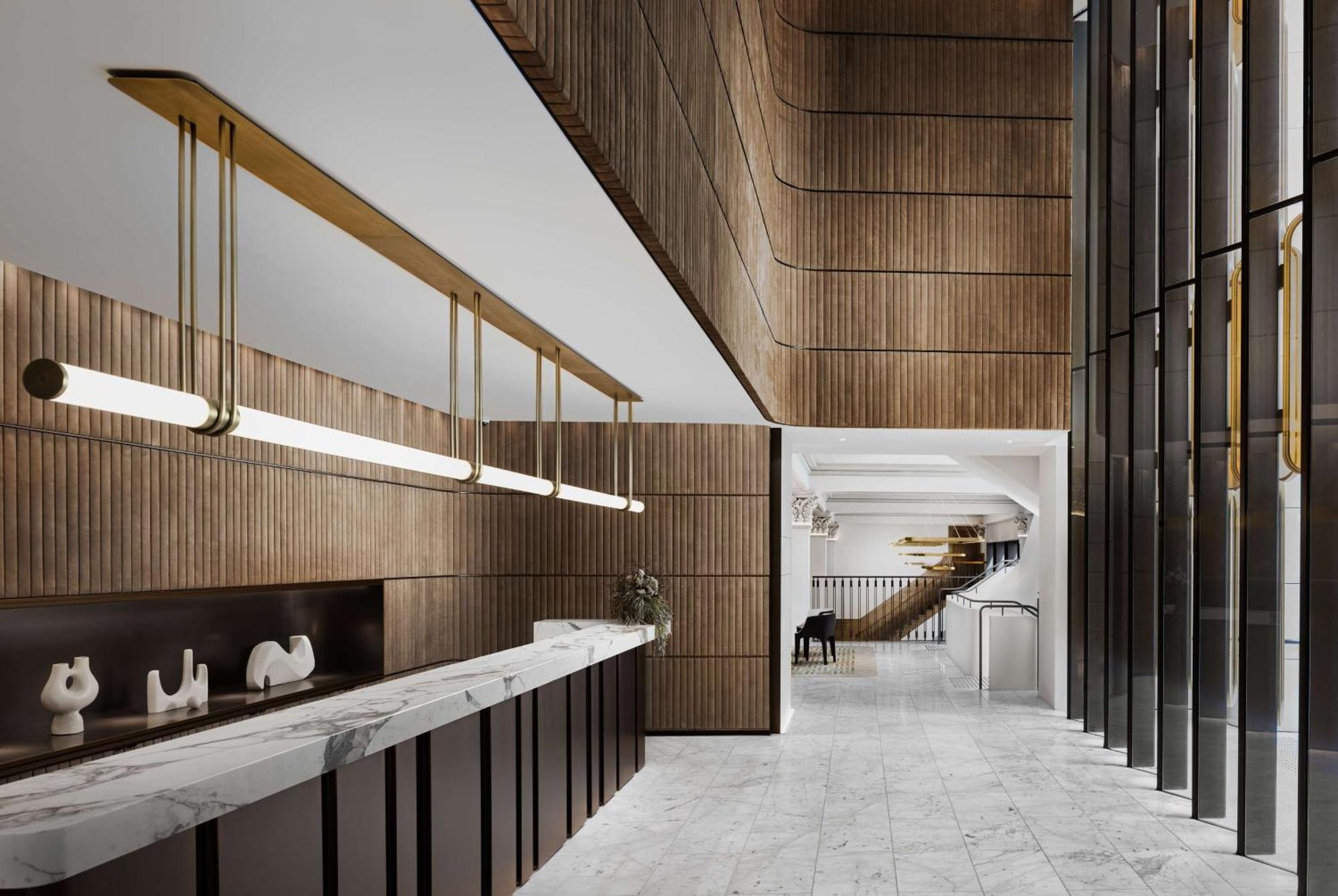 ホテル ヒルトン メルボルン リトル クイーン ストリート エクステリア 写真 The interior of the new building